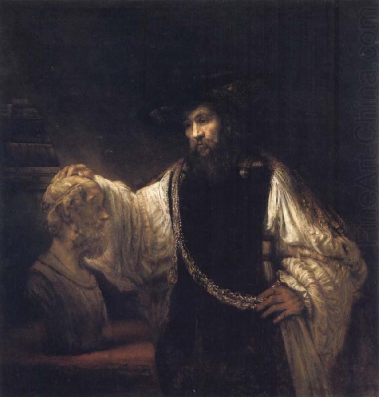 REMBRANDT Harmenszoon van Rijn Aristotle Contemplation a Bust of Homer china oil painting image